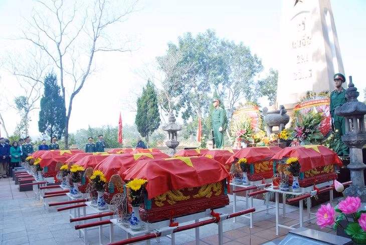23 hài cốt liệt sĩ đã được tìm kiếm và quy tập tại Khe Tù, huyện Tiên Yên.