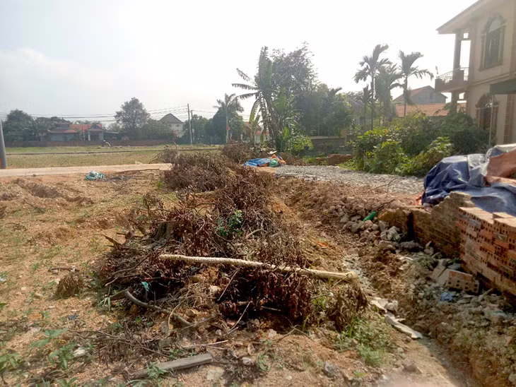 Rãnh thoát nước do ông Dương Đức Vỹ thuê xúc đào cũng mới chỉ là phương án tạm thời để tránh cho các hộ bị ngập bởi phần đất này vẫn nằm trong Dự án Đất ở dân cư- điểm phía Bắc nhà văn hoá khu Yên Lâm 4