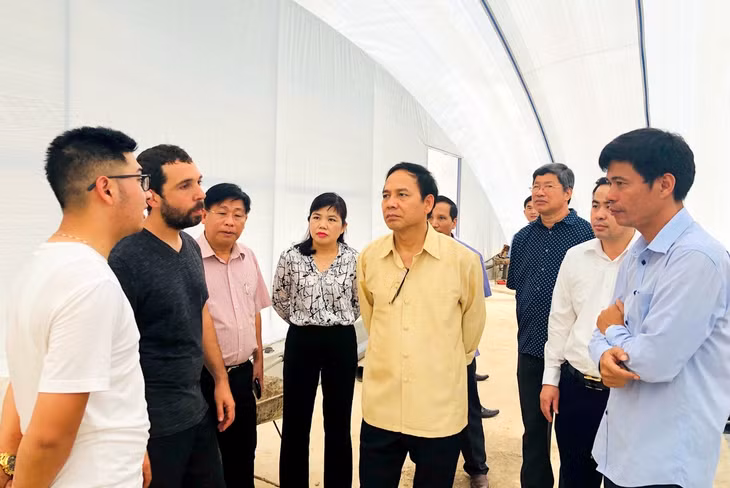Lãnh đạo tỉnh kiểm tra Dự án khu phức hợp sản xuất tôm chất lượng cao của Tập đoàn Việt Úc tại Đầm Hà