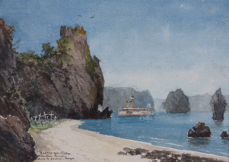 Ảnh 1: Đảo nghĩa trang Pháp – Gaston Roullet. Đảo nghĩa trang Pháp xưa kia, nay là hòn Ti- tốp