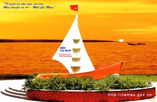 Mũi Cà Mau - một điểm đến trong quần thể khu du lịch Mũi Cà Mau. Ảnh: Camau.gov.vn