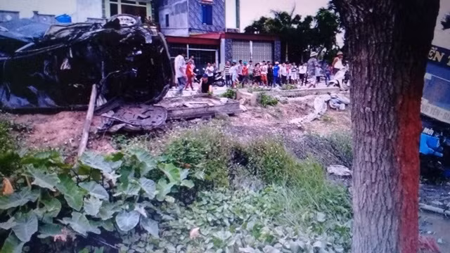 Hiện trường vụ tai nạn.