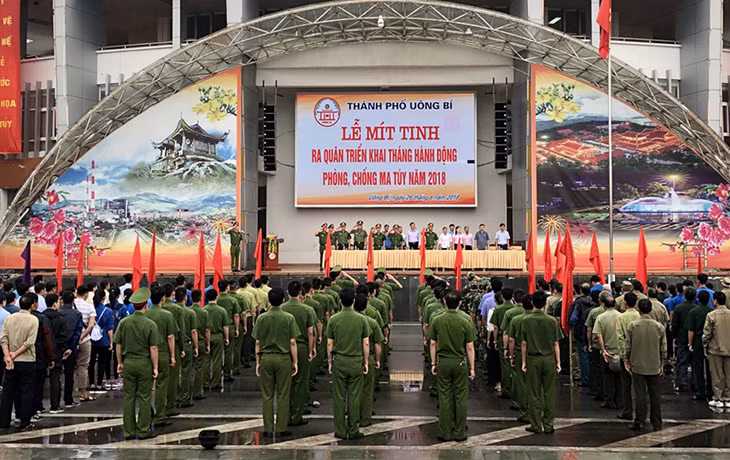 lễ mít tinh ra quân hưởng ứng Tháng hành động phòng, chống ma túy năm 2018