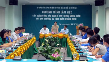 Quang cảnh buổi làm việc.
