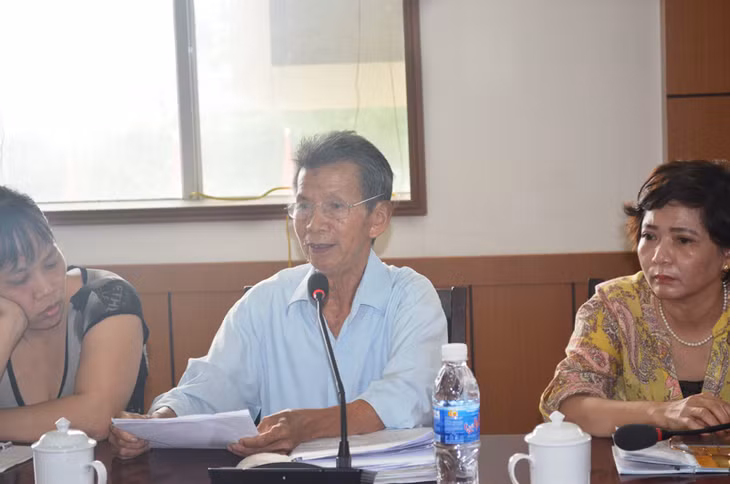 Ông Nguyễn Thành San trình bày nội dung khiếu nại
