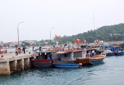 Thời tiết xấu, Cảng vụ đường thủy nội địa Quảng Ninh chưa cấp phép cho tàu rời cảng Cô Tô.