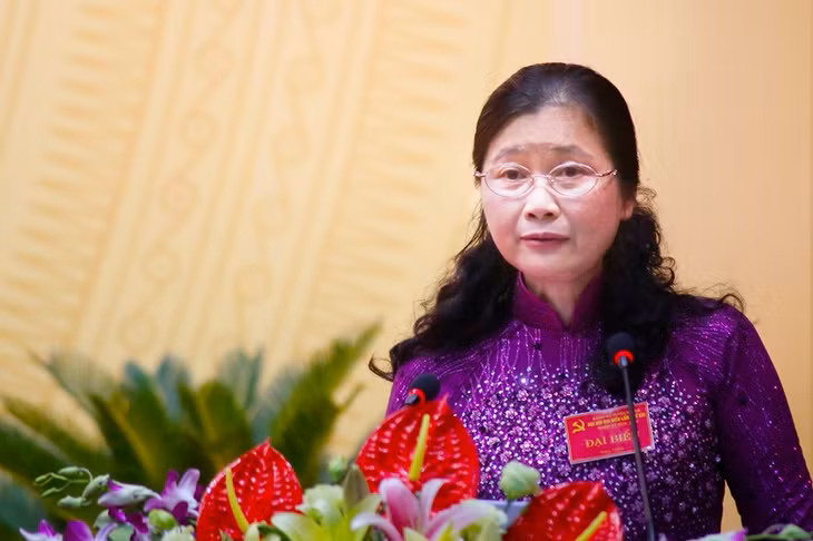 Đồng chí Đỗ Thị Hoàng, Phó Bí thư Thường trực Tỉnh ủy, Trưởng đoàn ĐBQH tỉnh Quảng Ninh phát biểu chỉ đạo tại Đại hội Đảng bộ huyện Hải Hà