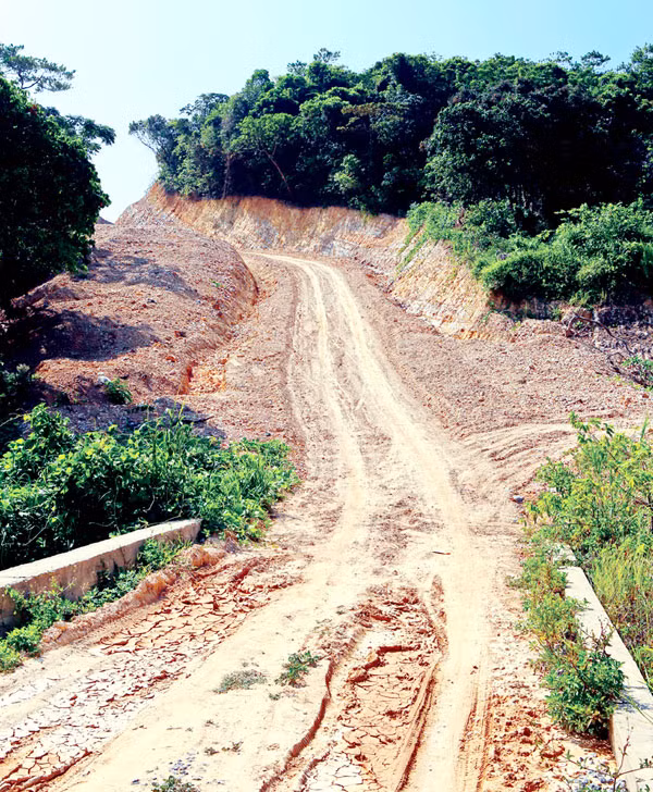 Một trong những lý do là bởi con đường ra bãi biển vẫn đang trong giai đoạn thi công.