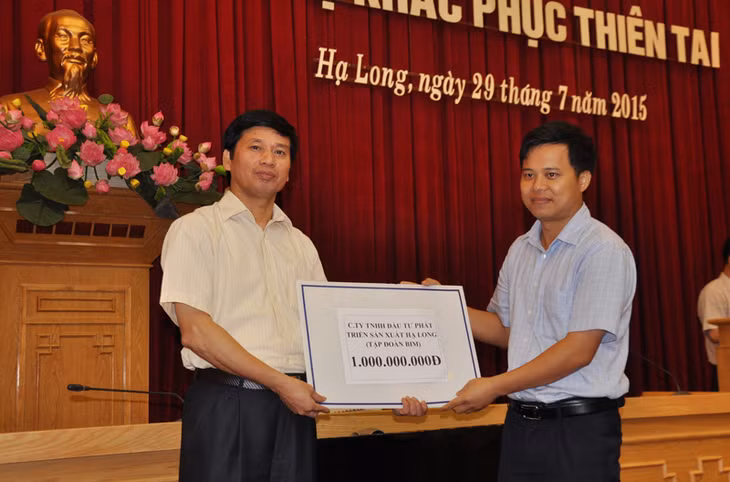 Công ty TNHH phát triển Hạ Long ủng hộ 1 tỷ đồng.