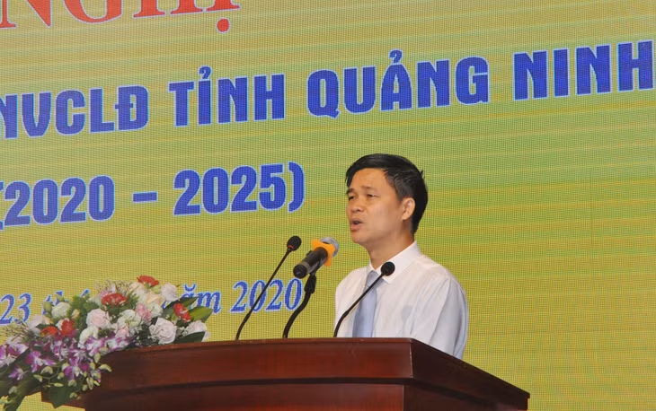 Đồng chí Ngọc Duy Hiểu, Phó Chủ tịch Tổng LĐLĐ Việt Nam phát biểu tại hội nghị.