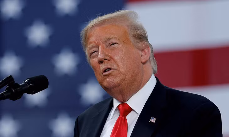 Tổng thống Mỹ Donald Trump phát biểu tại thành phố Marinette, bang Wisconsin, hôm 25/6. Ảnh: Reuters.