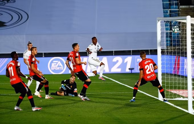 Pha làm bàn tinh tế của Vinicius ở trận gặp Mallorca.