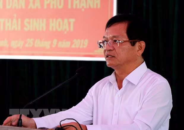 Bí thư Tỉnh ủy Quảng Ngãi Lê Viết Chữ. (Ảnh: Sỹ Thắng/TTXVN)