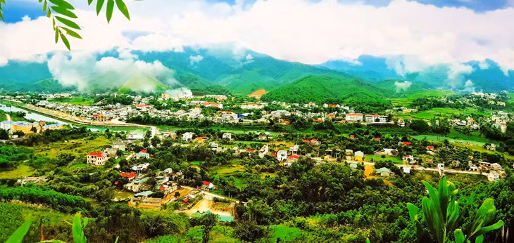 Một góc thị trấn Ba Chẽ. Ảnh; Ngọc Hưng
