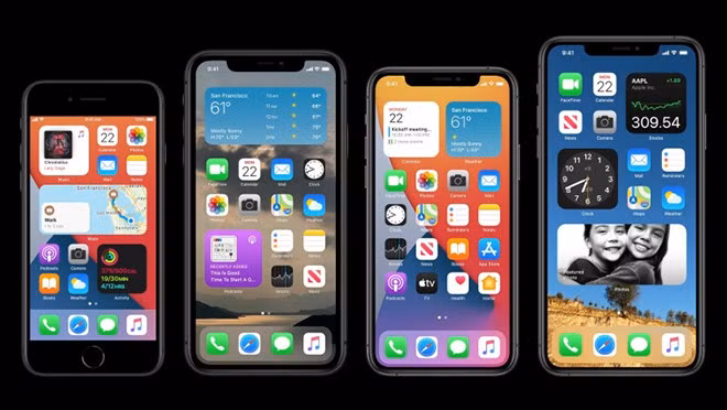iOS 14 sẽ được triển khai đến các thiết bị tương thích vào mùa thu năm nay. ẢNH: APPLE