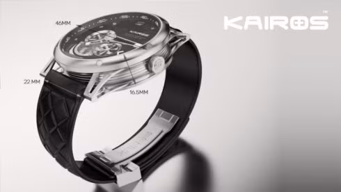 Kairos có thiết kế tương đồng với nhiều chiếc đồng hồ thời điểm hiện tại.