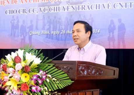 Quang cảnh lễ khai giảng.