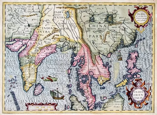 Bản đồ do Jodocus Hondius vẽ năm 1613, thể hiện quần đảo Pracel (Hoàng Sa), bao gồm tất cả các đảo của Việt Nam từ nam vịnh Bắc Bộ cho đến hết vùng biển phía nam của Việt Nam, trừ Pulo Condor (Côn Đảo) và Pulo Cici (đảo Phú Quốc) được vẽ riêng.