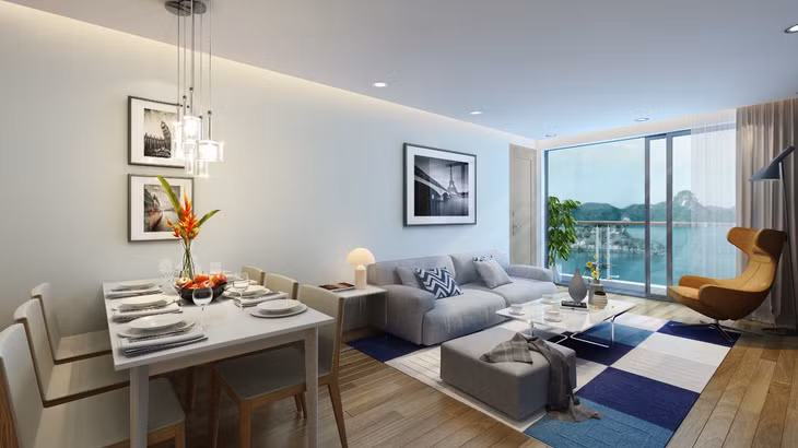 Căn hộ có tầm nhìn hướng biển Green Bay Premium.