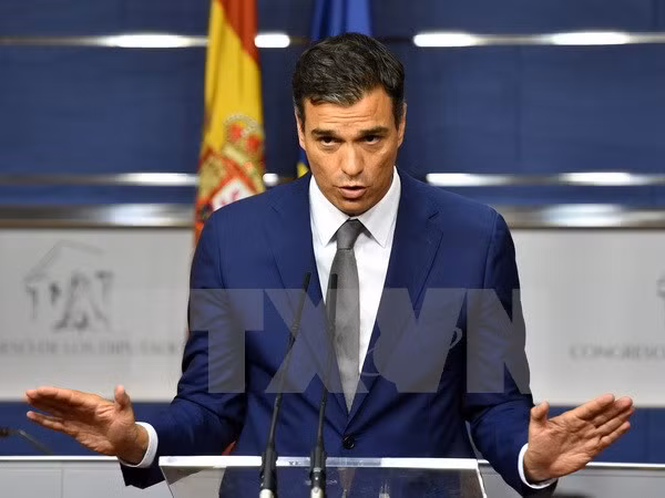Thủ lĩnh đảng Xã hội (PSOE) Pedro Sanchez. (Ảnh: AFP/TTXVN)