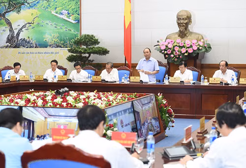 Thủ tướng Nguyễn Xuân Phúc phát biểu khai mạc Hội nghị. Ảnh: VGP/Quang Hiếu