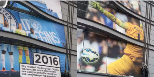 Bức ảnh của Joe Hart bên ngoài sân Etihad đã bị gỡ xuống. Ảnh: Internet.