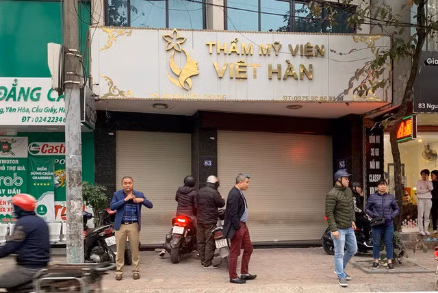 Thẩm mỹ viện Việt - Hàn, nơi xảy ra sự việc.