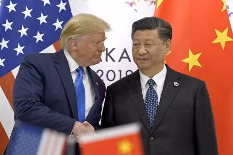 Chủ tịch Trung Quốc Tập Cận Bình và Tổng thống Mỹ Donald Trump. (Ảnh: AP)