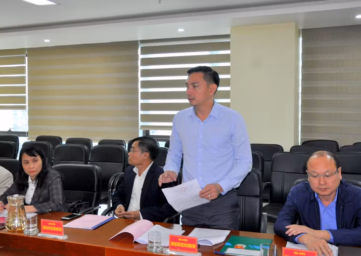 Đại diện các đơn vị liên quan phát biểu đóng góp ý kiến tại hội nghị.