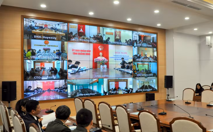 Hội nghị được truyền trực tuyến tới 14 điểm cầu huyện, thị, thành phố trên địa bàn tỉnh