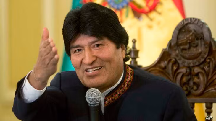 Cựu Tổng thống Bolivia Evo Morales. Ảnh: AP