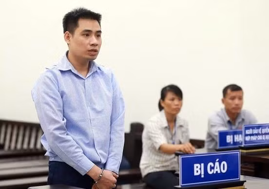 Nguyễn Trọng Trình tại tòa sơ thẩm. (Ảnh: N.H.)