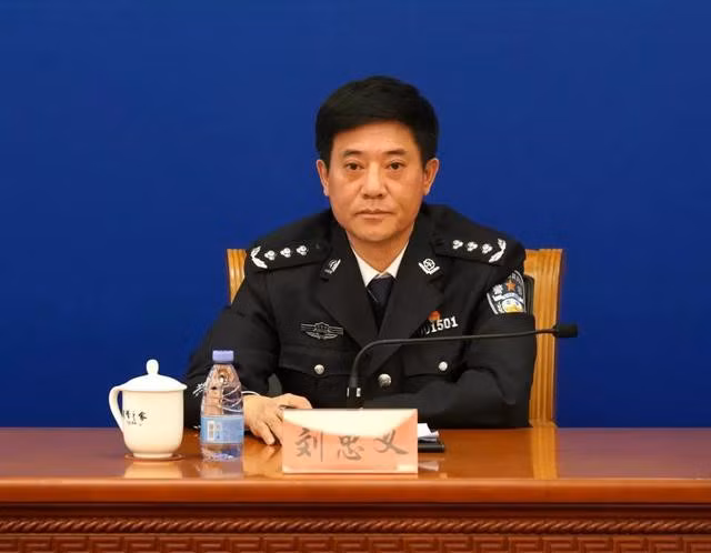 Ông Lưu Trung Nghĩa, Cục trưởng Cục điều tra hình sự Bộ Công an Trung Quốc. Ảnh: Cục điều tra hình sự Bộ Công an Trung Quốc.