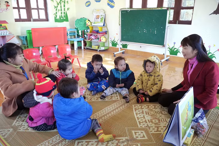 Công tác chăm lo cho trẻ mầm non luôn được chú trọng quan tâm.