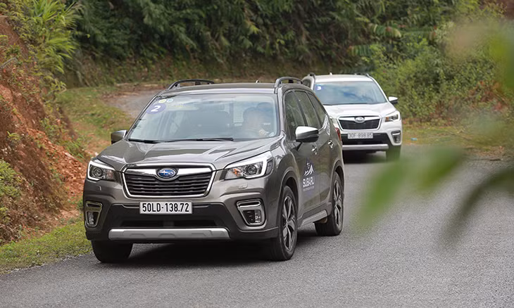 Forester 2019 trên đường ở Hòa Bình hồi tháng 11. Ảnh: Lương Dũng