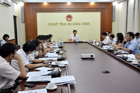 Đồng chí Nguyễn Văn Đọc, Phó Bí thư Tỉnh ủy, Chủ tịch UBND tỉnh phát biểu kết luận cuộc họp.
