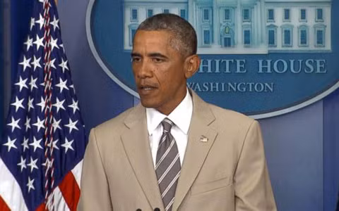 Tổng thống Obama trong cuộc họp báo Nhà Trắng (ảnh: ABCnews)