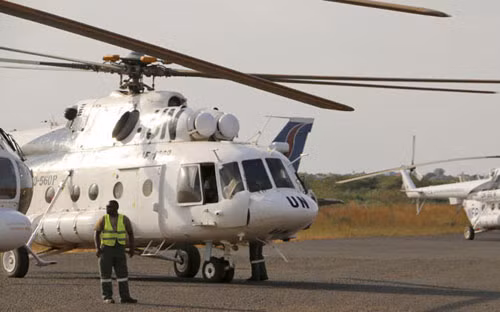 Trực thăng của LHQ hoạt động tại Nam Sudan