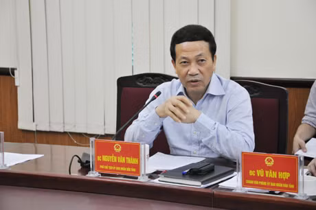 Đồng chí Nguyễn Văn Thành, Phó Chủ tịch UBND tỉnh cho ý kiến về việc kêu gọi các dự án đầu tư.