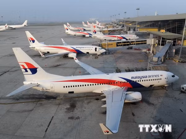 Máy bay của Malaysia Airlines đỗ tại sân bay Quốc tế Kuala Lumpur. (Ảnh: AFP/TTXVN)