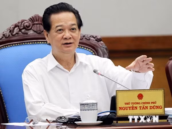 Thủ tướng Nguyễn Tấn Dũng phát biểu chỉ đạo phiên họp. (Ảnh: Đức Tám/TTXVN)