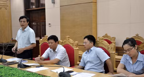 Đồng chí Nguyễn Tiến Mạnh, Tổng Biên tập Báo Quảng Ninh phát biểu tại Hội nghị.