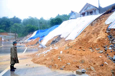 Tuyến kè tại tổ 2, khu 10, phường Bãi Cháy tiếp tục bị sạt lở.
