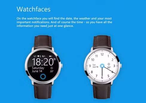 Hệ điều hành Windows Phone được thu gọn cho đồng hồ thông minh.