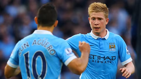 Kevin De Bruyne và Sergio Aguero là những cầu thủ đắt giá nhất của Man City