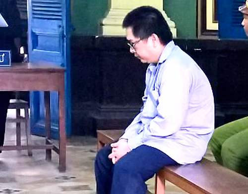 Cường tại toà. Ảnh: H. D.