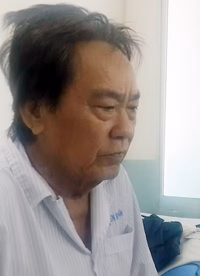 Nhạc sĩ Tô Thanh Tùng trong bệnh viện. Trưa 20/9, ông được bệnh viện cho về nhà tịnh dưỡng.