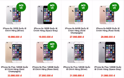 iPhone 6s và 6s Plus bản màu vàng hồng tại Việt Nam đắt nhất.