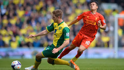 Coutinho (phải) và đồng đội khó mong một trận đấu dễ dàng trước Norwich