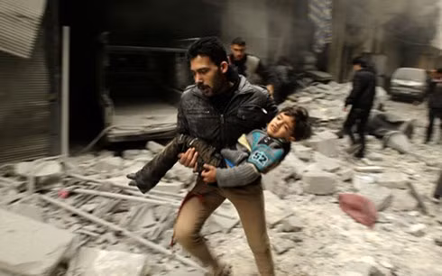 Thành phố Aleppo tan hoang sau 4 năm nội chiến ở Syria. (ảnh: Reuters)
